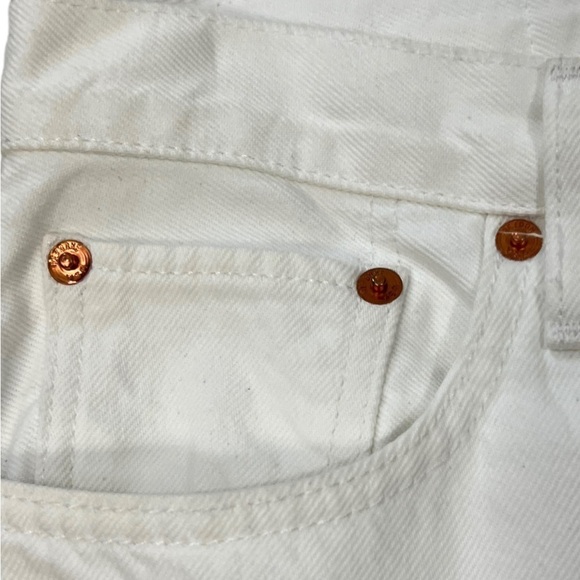 RE/DONE Women’s 28 Destroyed 70s Stove Pipe 5 Button Fly High Rise Revolve White - Picture 4 of 10